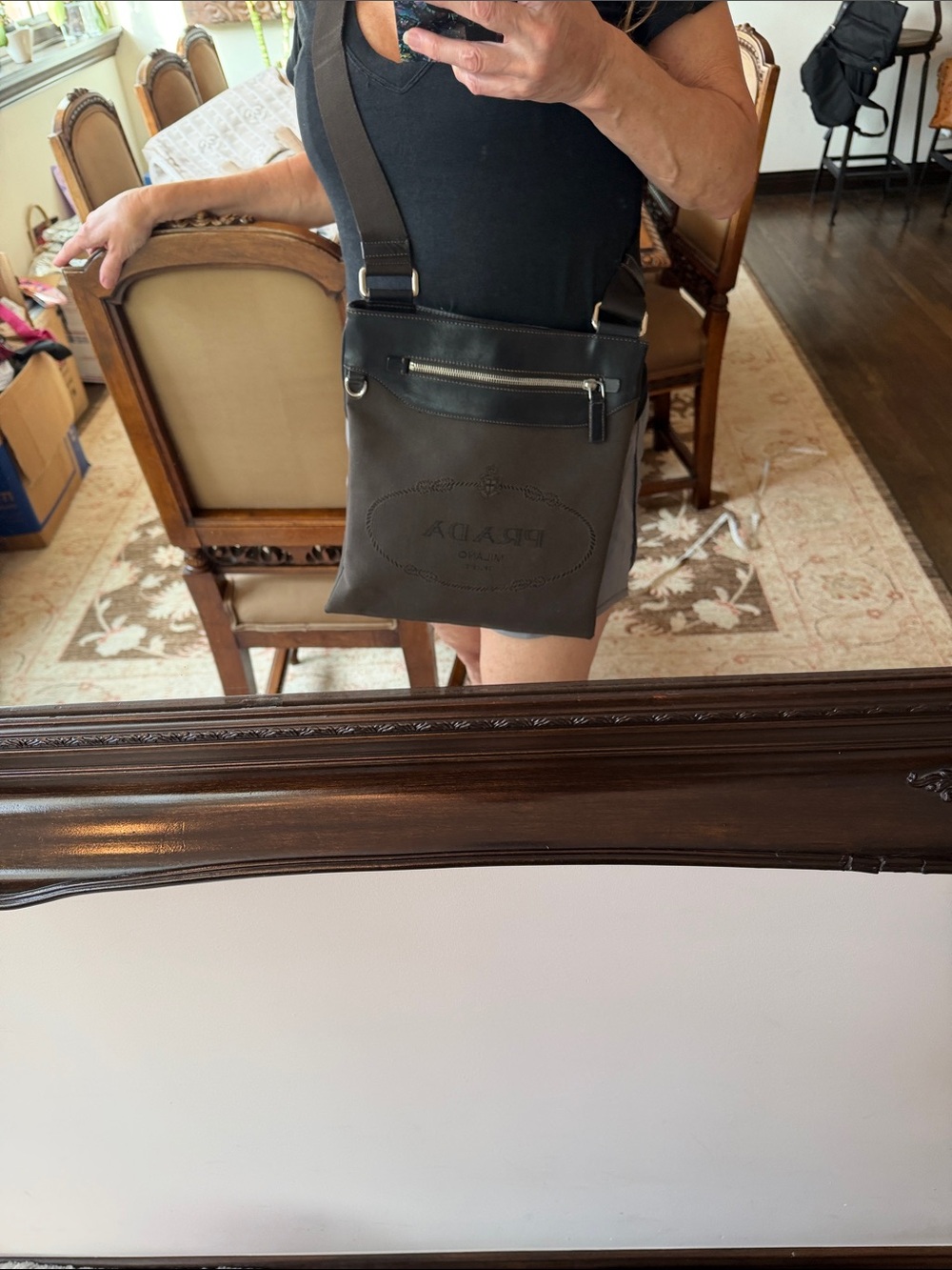 “”PRADA” Stunning Cross Body Bag With Adjustable Strap